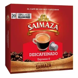 Cápsulas de Aluminio Saimaza Descafeinado compatibles Nespresso® 20 Cápsulas