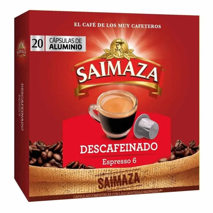 Cápsulas de Aluminio Saimaza Descafeinado compatibles Nespresso® 20 Cápsulas