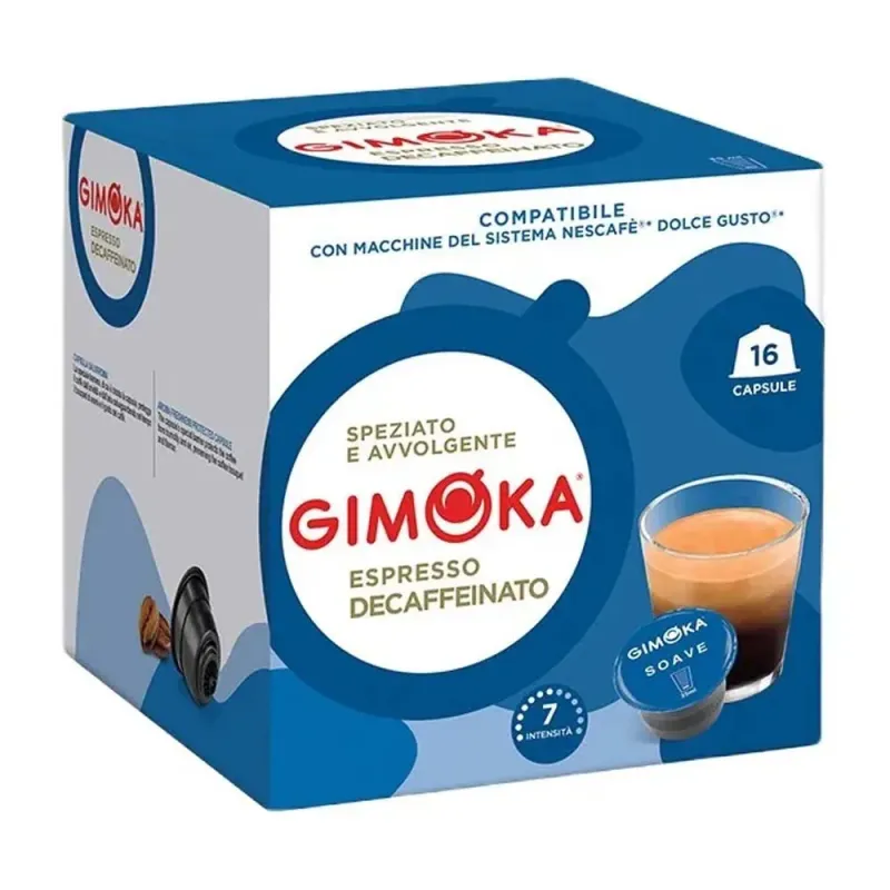 Gimoka Soave Descafeinado compatibles Dolce Gusto® 16 Cápsulas