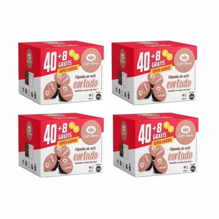 Pack 4 unidades Café Siena Cortado 40+8 Cápsulas Compatibles Dolce Gusto®*