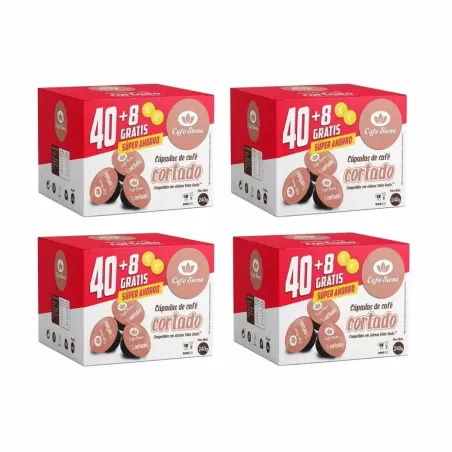 Pack 4 unidades Café Siena Cortado 40+8 Cápsulas Compatibles Dolce Gusto®*