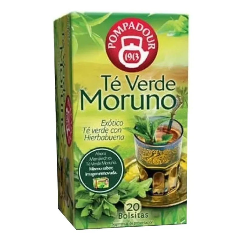 Té Verde Moruno Pompadour 20 bolsitas
