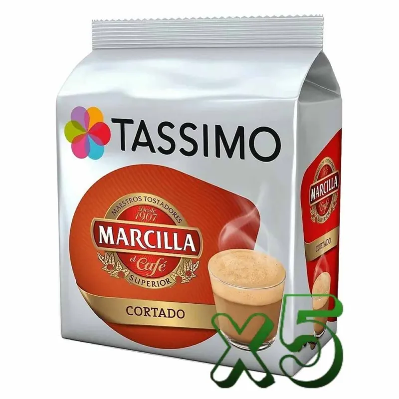Lote 5 unidades Tassimo Marcilla Cortado Lote 5 unidades Tassimo Marcilla Cortado