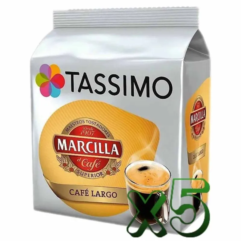 Lote 5 unidades Tassimo Marcilla Café Largo Lote 5 unidades Tassimo Marcilla Café Largo