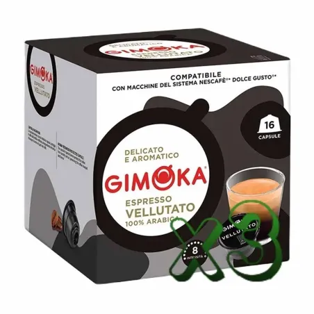 Gimoka Espresso Vellutato compatibles Dolce Gusto® 48 Cápsulas