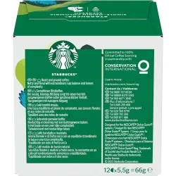 Valor nutricional Colombia Starbucks 12 Cápsulas by NESCAFÉ® Dolce Gusto®