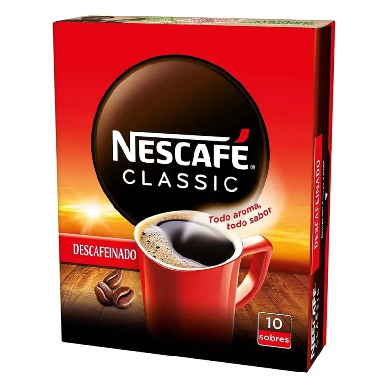Café Soluble Descafeinado Nescafé 10 sobres