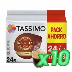 Lote 240 T-Disc Tassimo Marcilla Espresso Ahorro