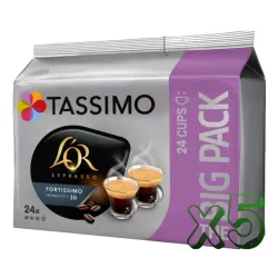 Lote 5 Tassimo L'OR Espresso Fortissimo Familiar 24 TD