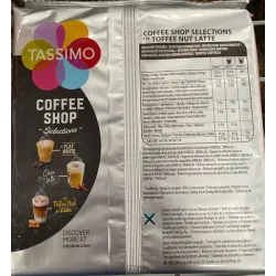 Valor energético de Tassimo Coffe Shop Toffe Nut Latte 8