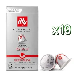 illy Lungo Classico 10 x 10, 100 Cápsulas Compatibles Nespresso®