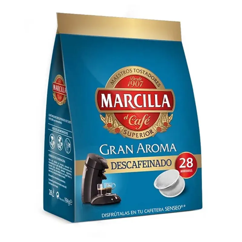 Marcilla 28 monodosis cafe descafeinado para Senseo® Marcilla 28 monodosis cafe descafeinado para Senseo®