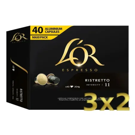 L'OR Espresso Ristretto 120 cápsulas 3x2 Compatibles Nespresso®