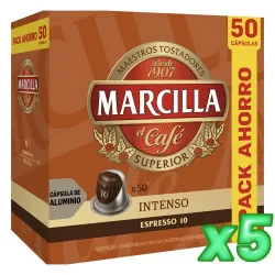 Pack 250 Cápsulas Marcilla Intenso Compatibles Nespresso®
