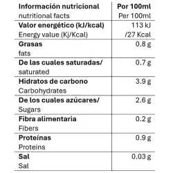 Valor nutricional café con leche marcilla