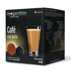 Café con leche 16 cápsulas Mogorttini compatibles con  Dolce Gusto
