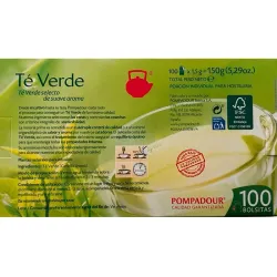 Té Verde Pompadour 100 bolsitas