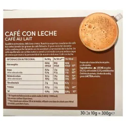 Valor energético Café con leche Magnum Dolce Gusto