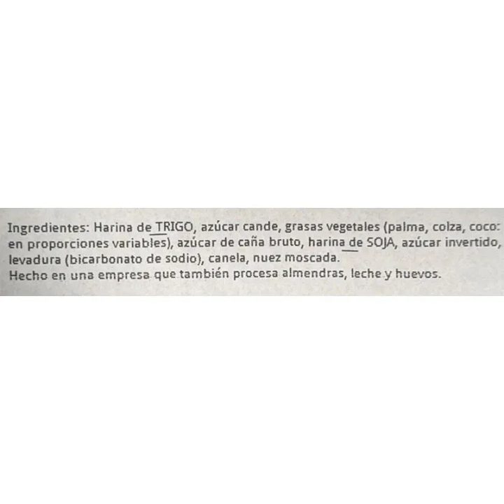 VALOR NUTRICIONAL GALLETAS VERMEIREN