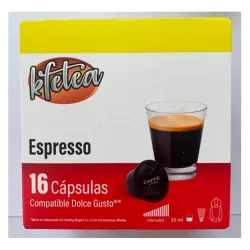 Café Espresso compatibles con Dolce Gusto de Kfetea, 16 cápsulas