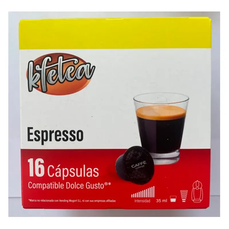 Café Espresso compatibles con Dolce Gusto de Kfetea, 16 cápsulas Café Espresso compatibles con Dolce Gusto de Kfetea, 16 cápsulas