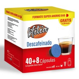 Descafeinado Kfetea 48 cápsulas, Formato Super Ahorro compatible Dolce gusto