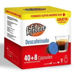 Descafeinado Kfetea 48 cápsulas, Formato Super Ahorro compatible Dolce gusto
