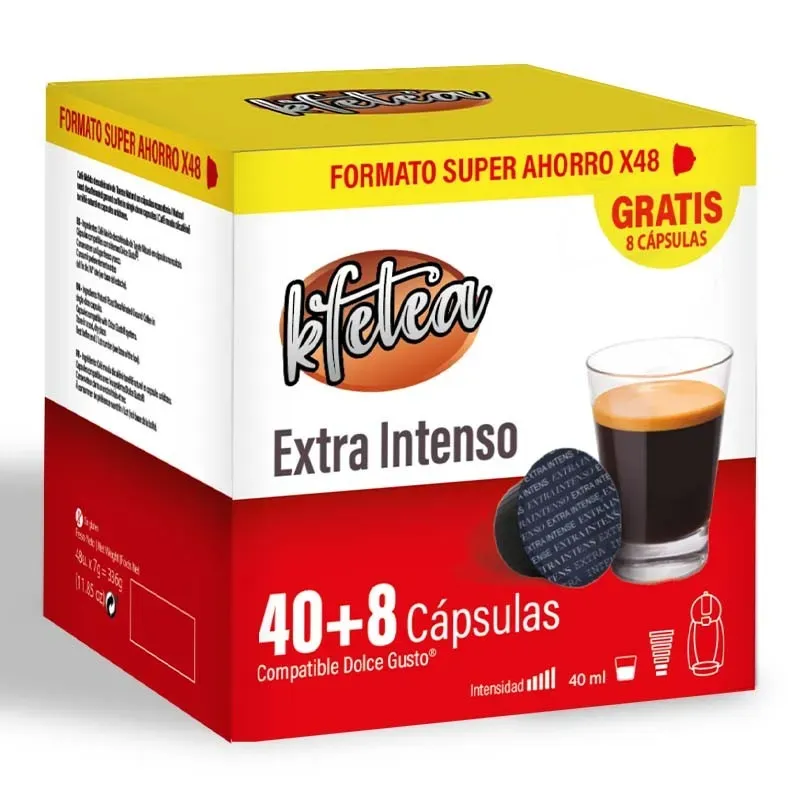 Extra Intenso Kfetea 48 cápsulas, Formato Super Ahorro, Dolce gusto