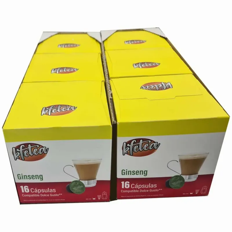 Ginseng Kfetea 6 cajas de 16 capsulas compatibles Dolce Gusto Ginseng Kfetea 6 cajas de 16 capsulas compatibles Dolce Gusto