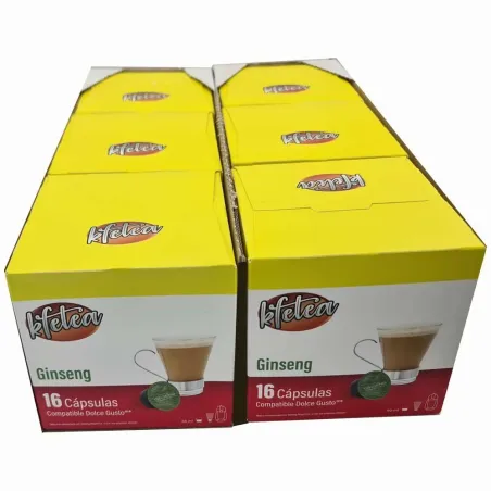 Ginseng Kfetea 6 cajas de 16 capsulas compatibles Dolce Gusto