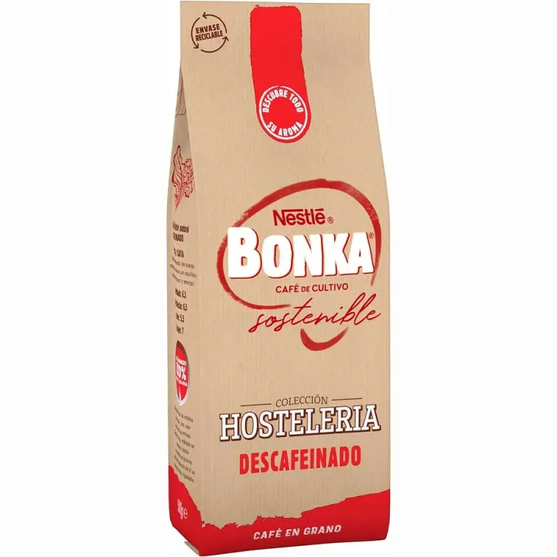Café en grano descafeinado Bonka 500 gr Especial Hosteleria Café en grano descafeinado Bonka 500 gr Especial Hosteleria
