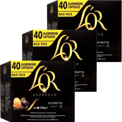 Café Espresso Ristretto L'OR Nespresso – 120 cápsulas 3x2