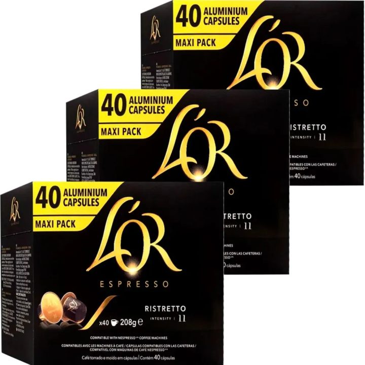 Café Espresso Ristretto 120 cápsulas 3x2 | L'OR Nespresso