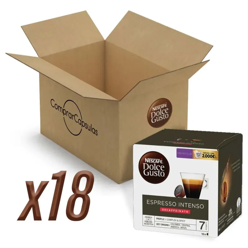 o Espr. Intenso 18 cajas, 288 Cápsulas |Dolce Gusto Nescafé