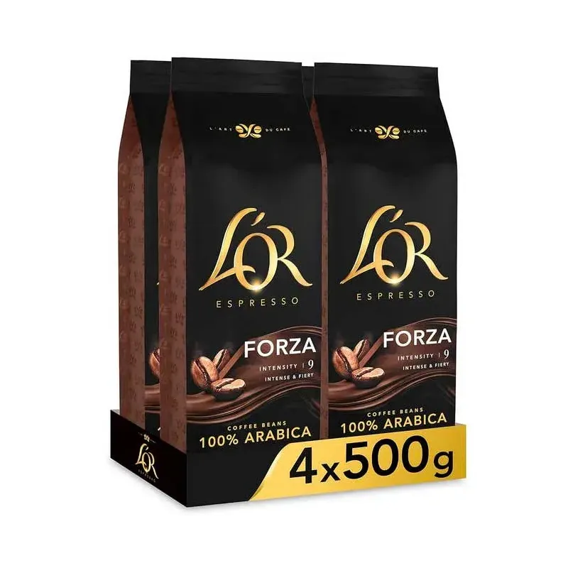 Forza L'Or  Café en grano de tueste natural 2 kilos Intensidad 9