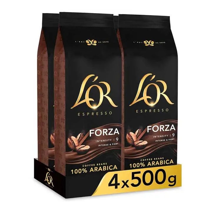 Forza L'Or Café en grano de tueste natural 2 kilos Intensidad 9