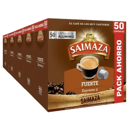 Café Fuerte 5 cajas, 250 cápsulas | Saimaza Nespresso