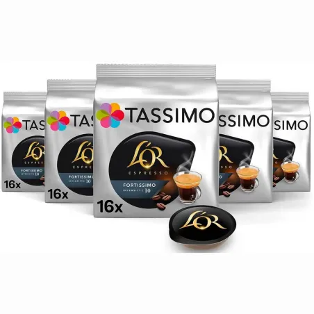 Lote 5 Tassimo L'OR Fortissimo 80 Cápsulas