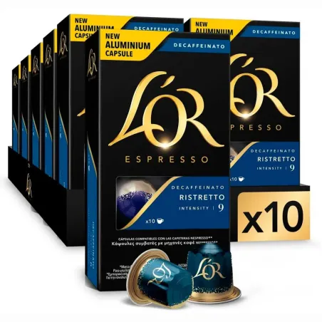 L'OR Espresso Descafeinado Ristretto compatibles Nespresso® 100
