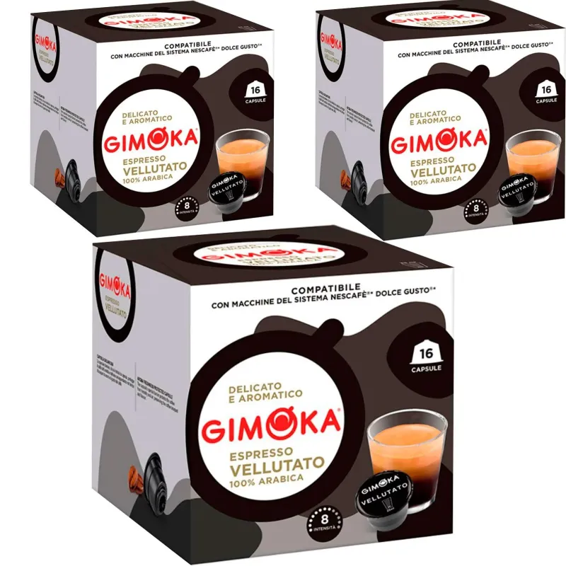 Gimoka Espresso Vellutato compatibles Dolce Gusto® 48 Cápsulas