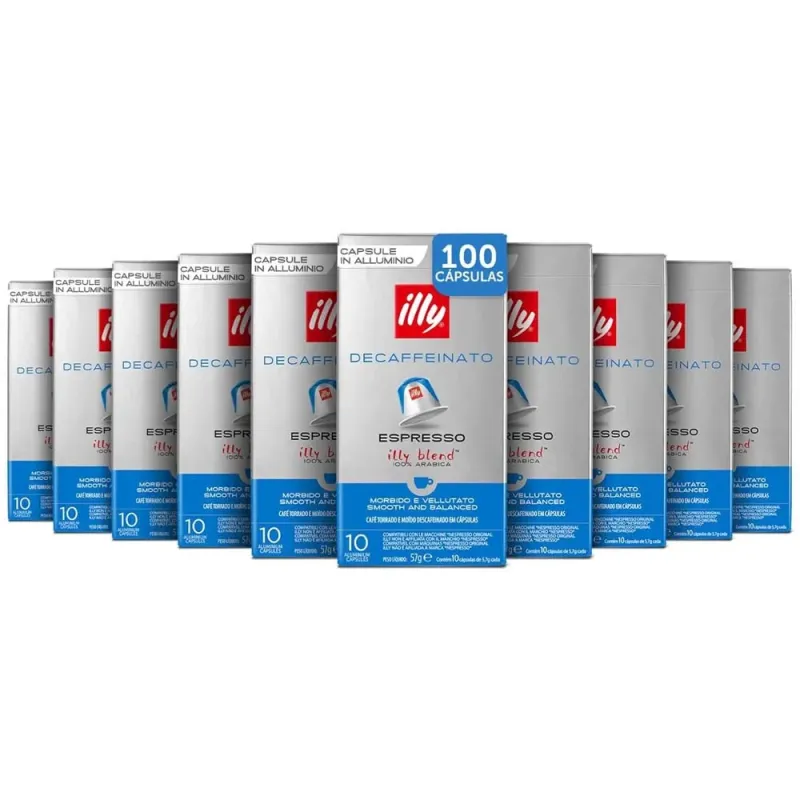 Café Descafeinado 10 cajas, 100 cápsulas