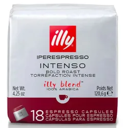 Iperespresso Intense Illy de tueste oscuro 18 cápsulas