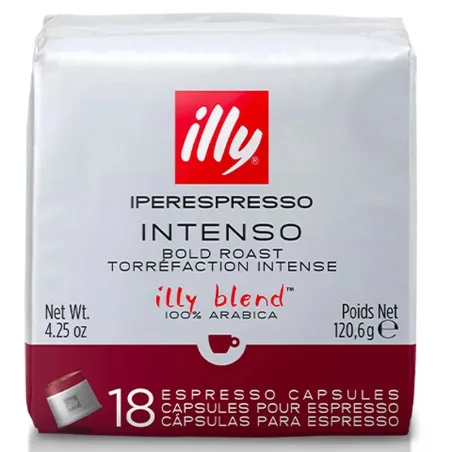 Iperespresso Intense Illy de tueste oscuro 18 cápsulas