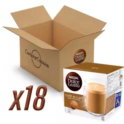Café con Leche en Formato Ahorro 18 cajas Dolce Gusto