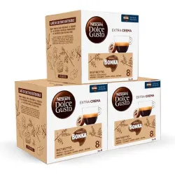 Bonka 3 cajas 48 cápsulas Nescafé Dolce Gusto