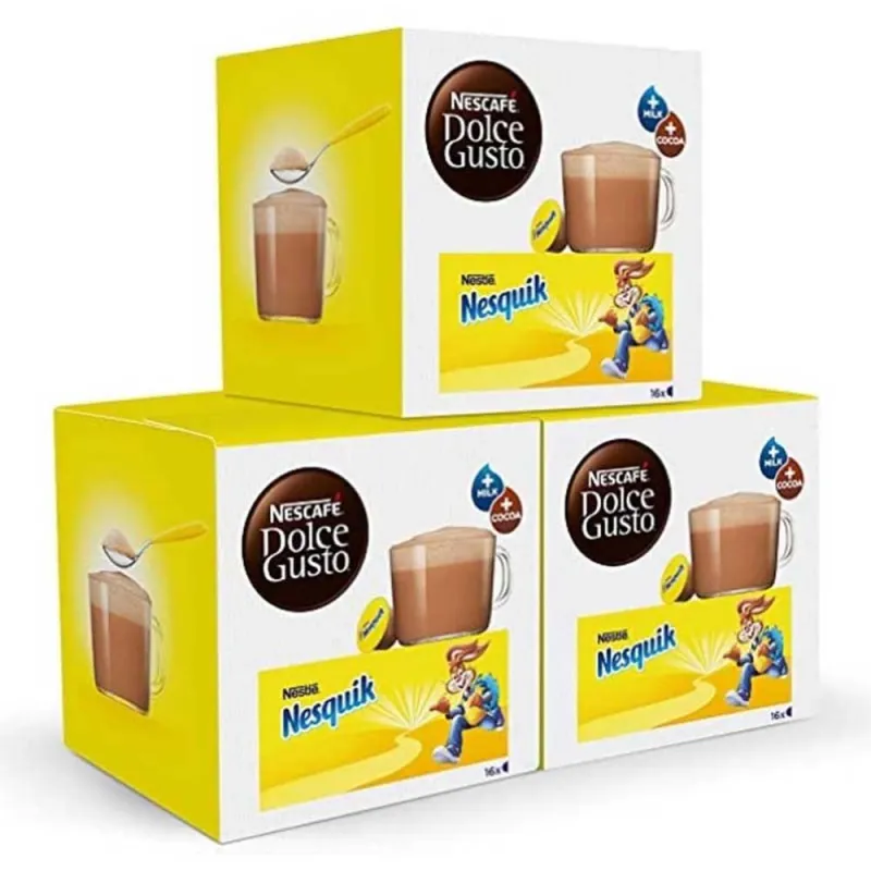 Nesquik 3 cajas, 48 cápsulas Dolce Gusto Nescafé