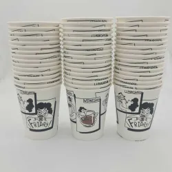 50 Vasos de papel de un solo uso 8 onzas - 240 ml