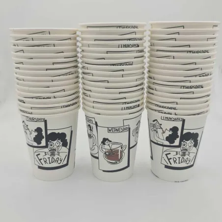 50 Vasos de papel de un solo uso 8 onzas - 240 ml