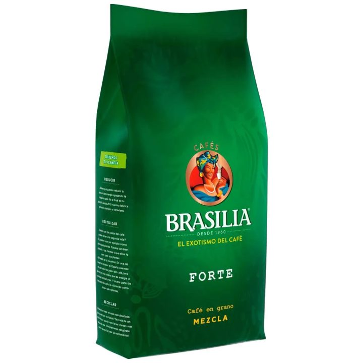 Brasilia Forte  Mezcla Café Tostado en grano 1Kg. lateral