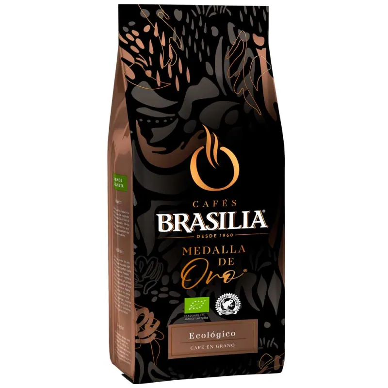 Café en grano Ecológico 1kg  Brasilia Medalla Oro lateral